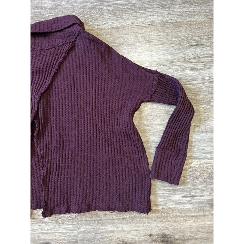 Free People Thermal Long Sleeve Top Cowl Neck  S. - Picture 4 of 8